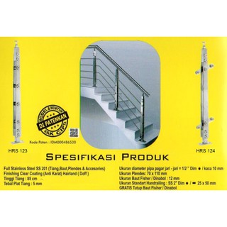 Railing Tiang Hand Rail Stainless Steel Railing Tiang Partisi Balkon