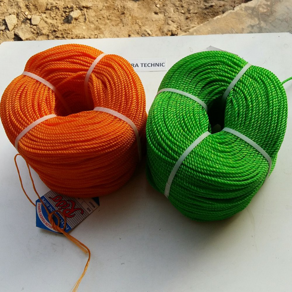 

Jual Tali tambang plastik atau tali tambang nylon ukuran 3 mm harga per meter Murah