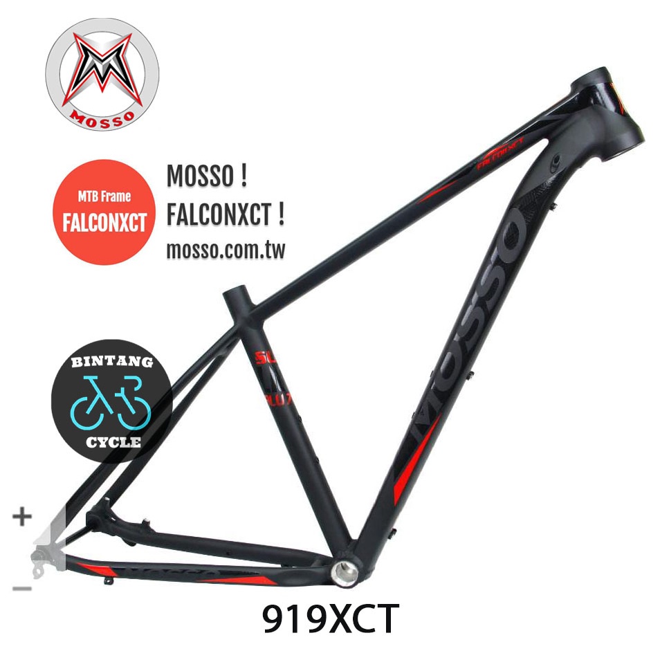 Frame Mosso 919XCT 29X15.5 Black-red - Frame Mosso MTB