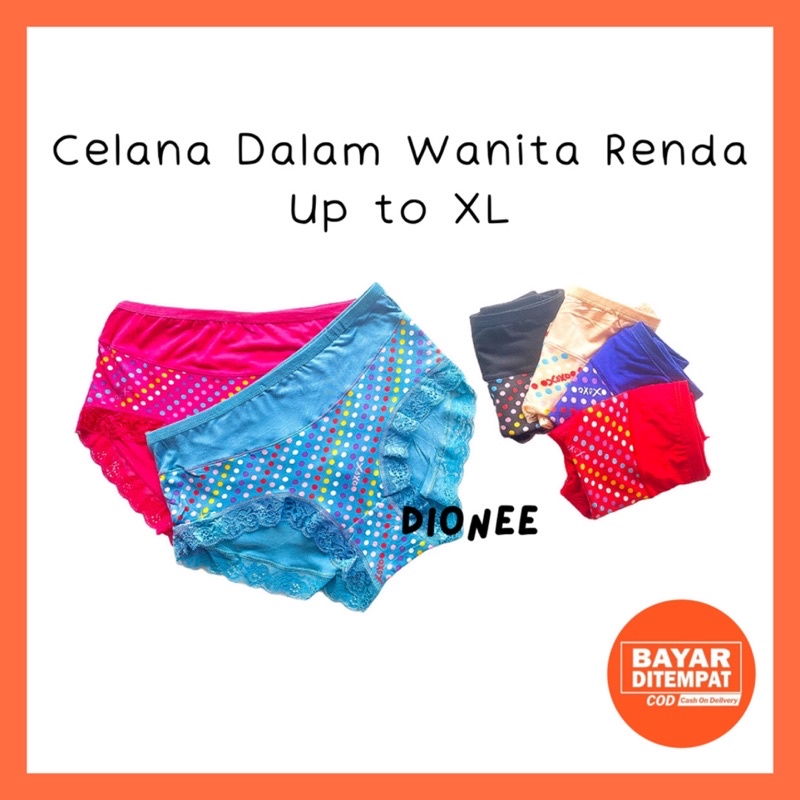 Cd Celana Dalam Wanita Dewasa Renda Fit to XL Underwear Wanita Undies Wanita Sempak Kancut Murah