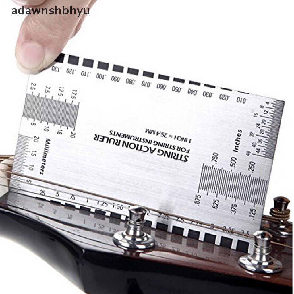 Adawnshbhyu Steel String Action Gauge Ruler Guide Setup Luthier Pengukur Untuk Bass Gitar