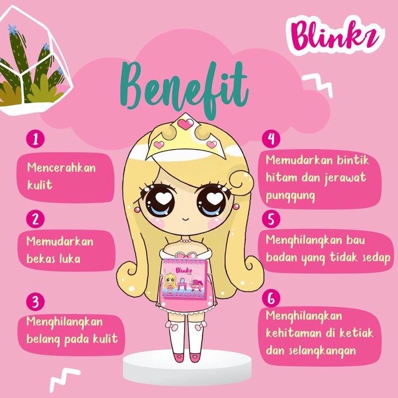 Blinkz Soap BLINKZSOAP Sabun Pemutih Badan dapat free gift beauty sabun pemutih whitening pencerah tubuh badan wajah