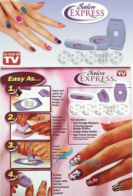 Salon Express As Seen On TV Nail Art Stamping Kit / kuku stempel