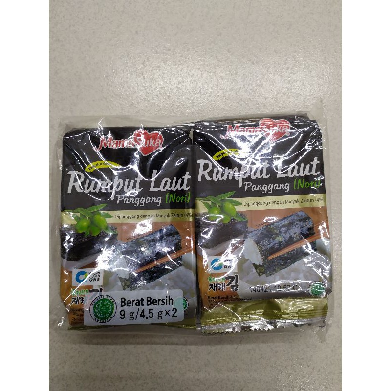 

Mamasuka Rumput laut Panggang Nori 9g / 4.5×2g