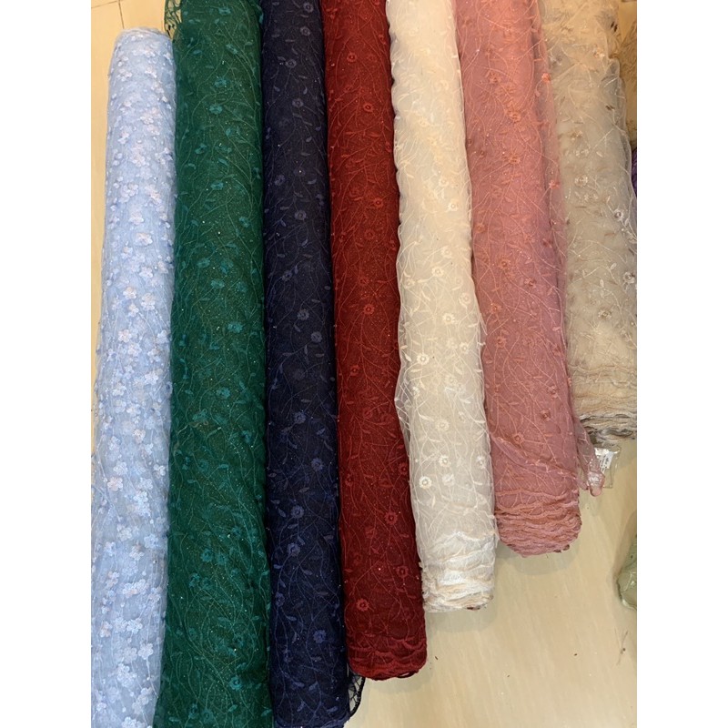 Tulle Motif Bordir J-035