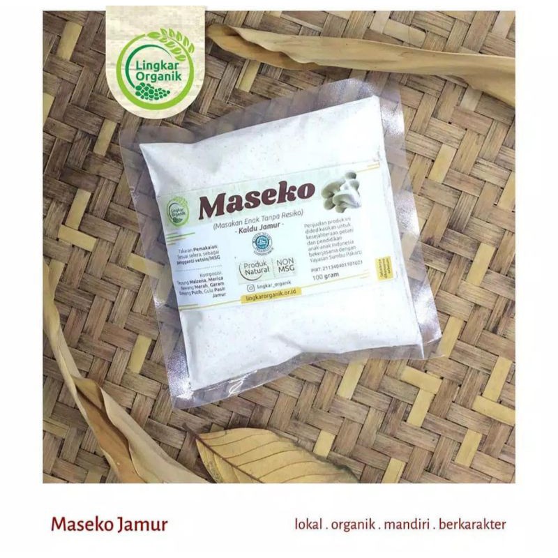 

maseko kaldu jamur non msg kemasan refill 100gr lingkar organik