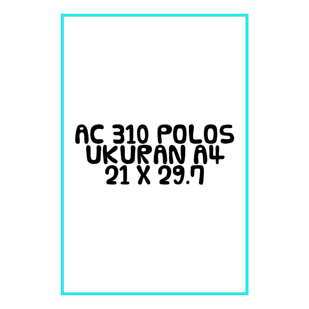 

Art Carton 310 Gram ukuran A4 POLOS