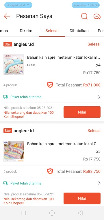 Bahan Kain Sprei Meteran Katun Lokal Motif Bunga Kecil Tabur Sasha