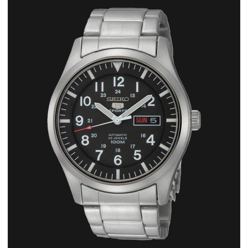 Jam Tangan Pria SNZG13 - Seiko 5 Sports SNZG13K1 Military  Black