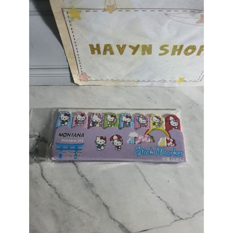Post it KERTAS kecil (8) gambar/stick marker/pembatas kertas karakter/sticky notes/note marker-HELLOKITTY
