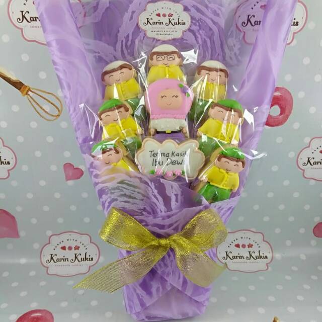 

Buket Kukis tema Terima Kasih Guru kukis isi 9