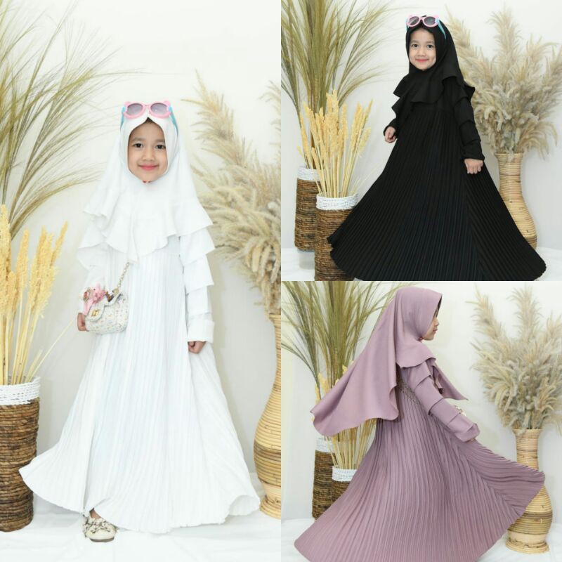 Quinzha Plisket Syar'i Series For Kids ADA SIZE