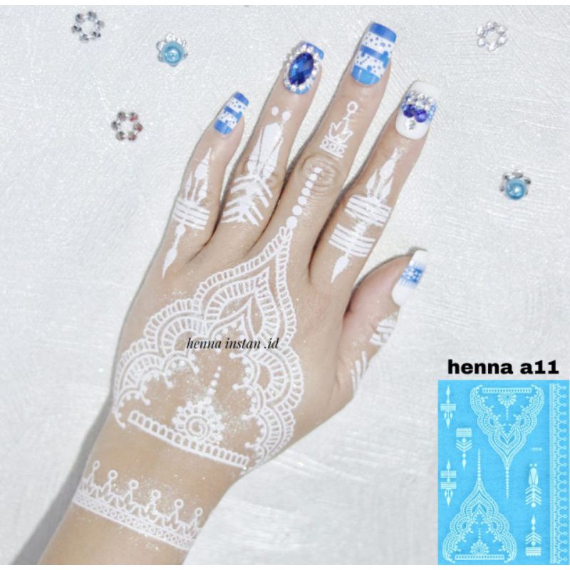 HENNA INSTAN / HENA TATTO PENGANTIN / FREE GLITER-A11