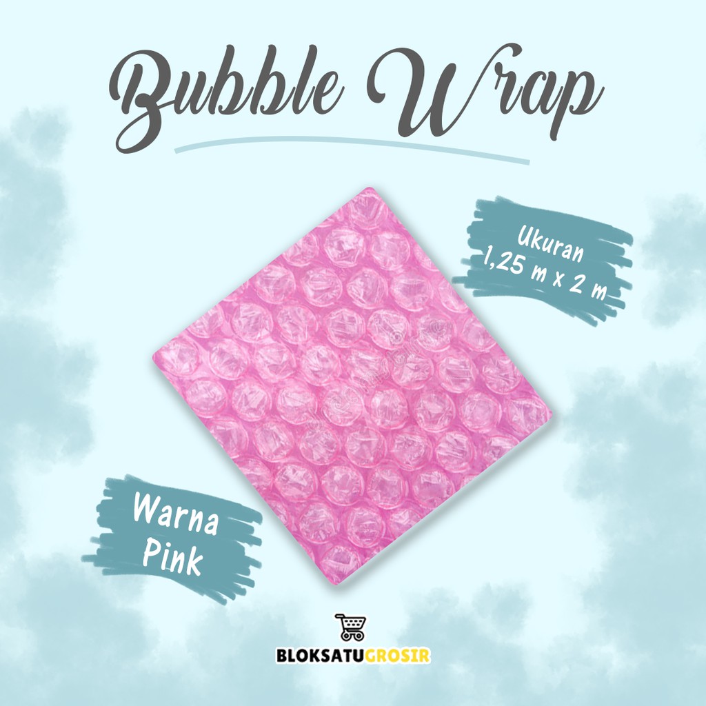 Jual Bubble Wrap Meteran Malang Pink (1,25m x 2 m)