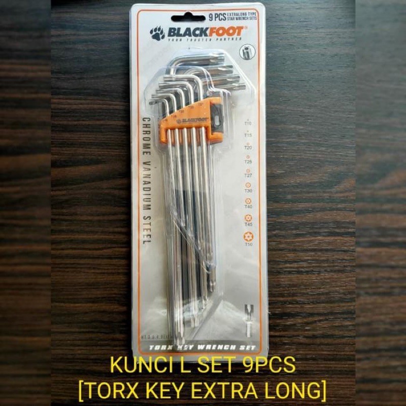 BLACKFOOT KUNCI L SET BINTANG EXTRA LONG // TORX KEY EXTRA LONG