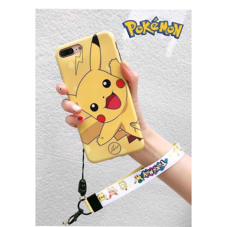 Pikachu ponsel lanyard melebar wanita kain leher tali pendek dan panjang ponsel jaringan liontin ran