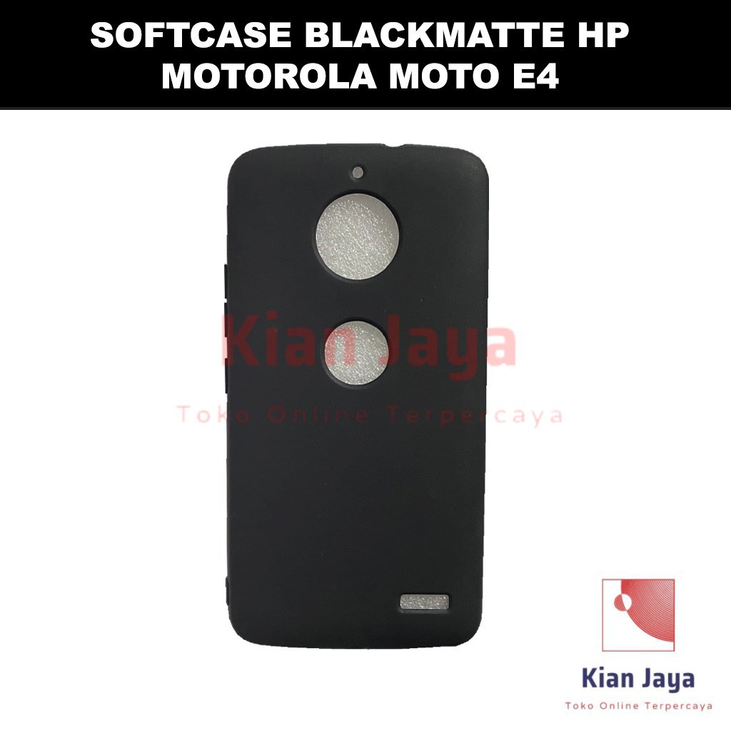 Softcase Blackmatte Handphone Motorola Moto E4 Antishock, Casehp, Siliconcase, Slim Design