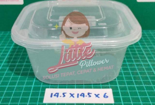 (ISI 50PCS - SQ750ML) Lunch Box Thinwall Square 750ml ISI 50pcs/ Kotak Makan Plastik