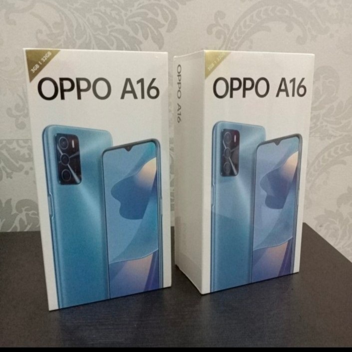 OPPO A16 Smartphone 3GB/32 - Ram 3 Room 32 GB - Baru - Garansi Resmi - Hitam _ Silver