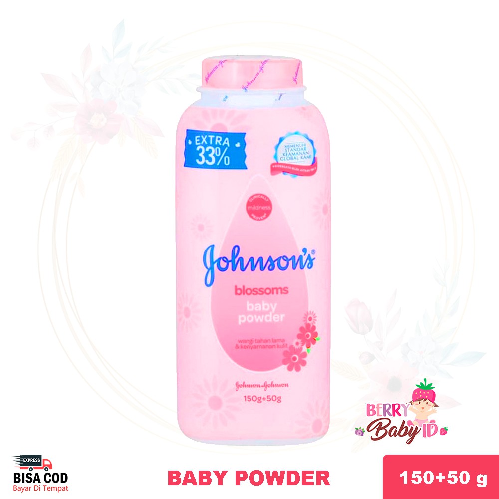 Johnson's Baby Powder Blossoms Bedak Tabur Bayi Floral 150 gr Johnson's Berry Mart