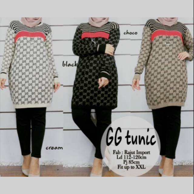 Baju rajut / tunik rajut gg / tangan panjang