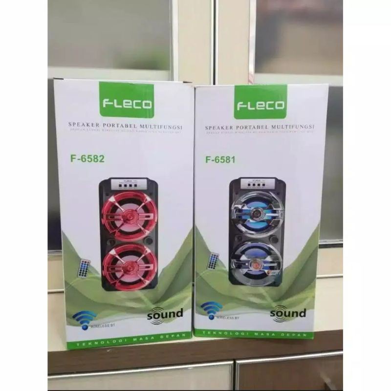 Speaker Bluetooth Karaoke Fleco 6581/6582 Bonus Microphone