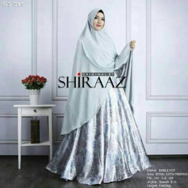 Shiraaz syari, gamis saten, ori Marry Possa