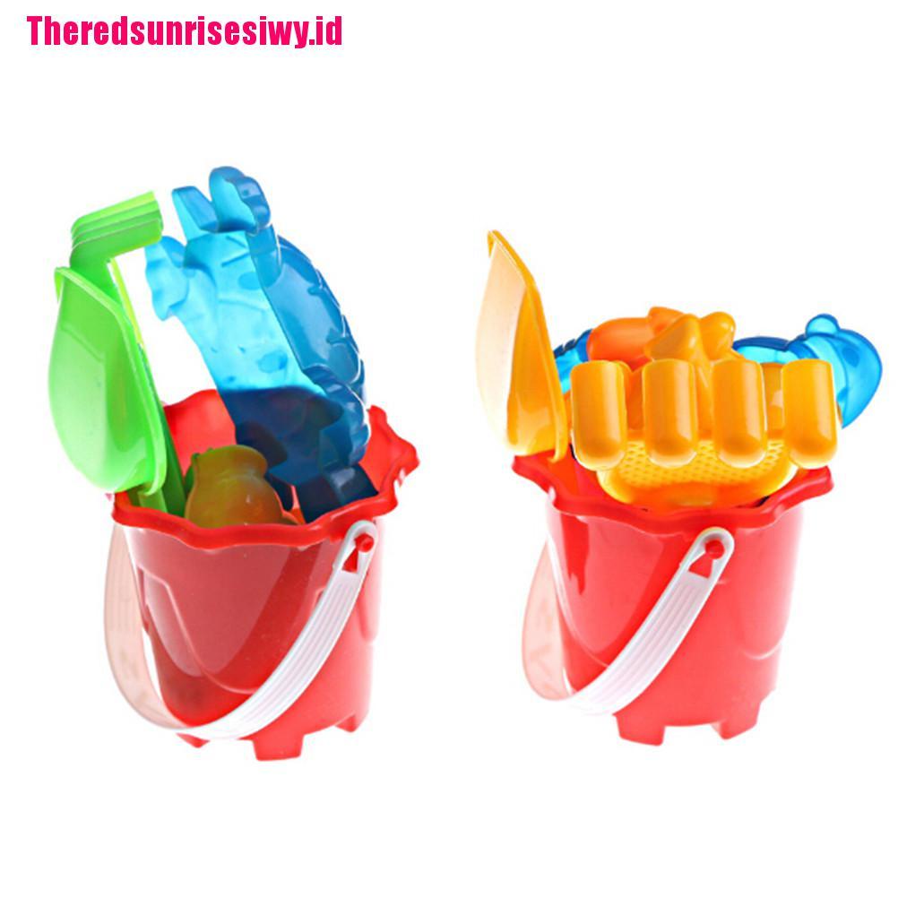 【Theredsunrisesiwy.id】Kids Beach Castle Bucket Spade Shovel Rake Water Tools Kids Beach Sand Tool Toys