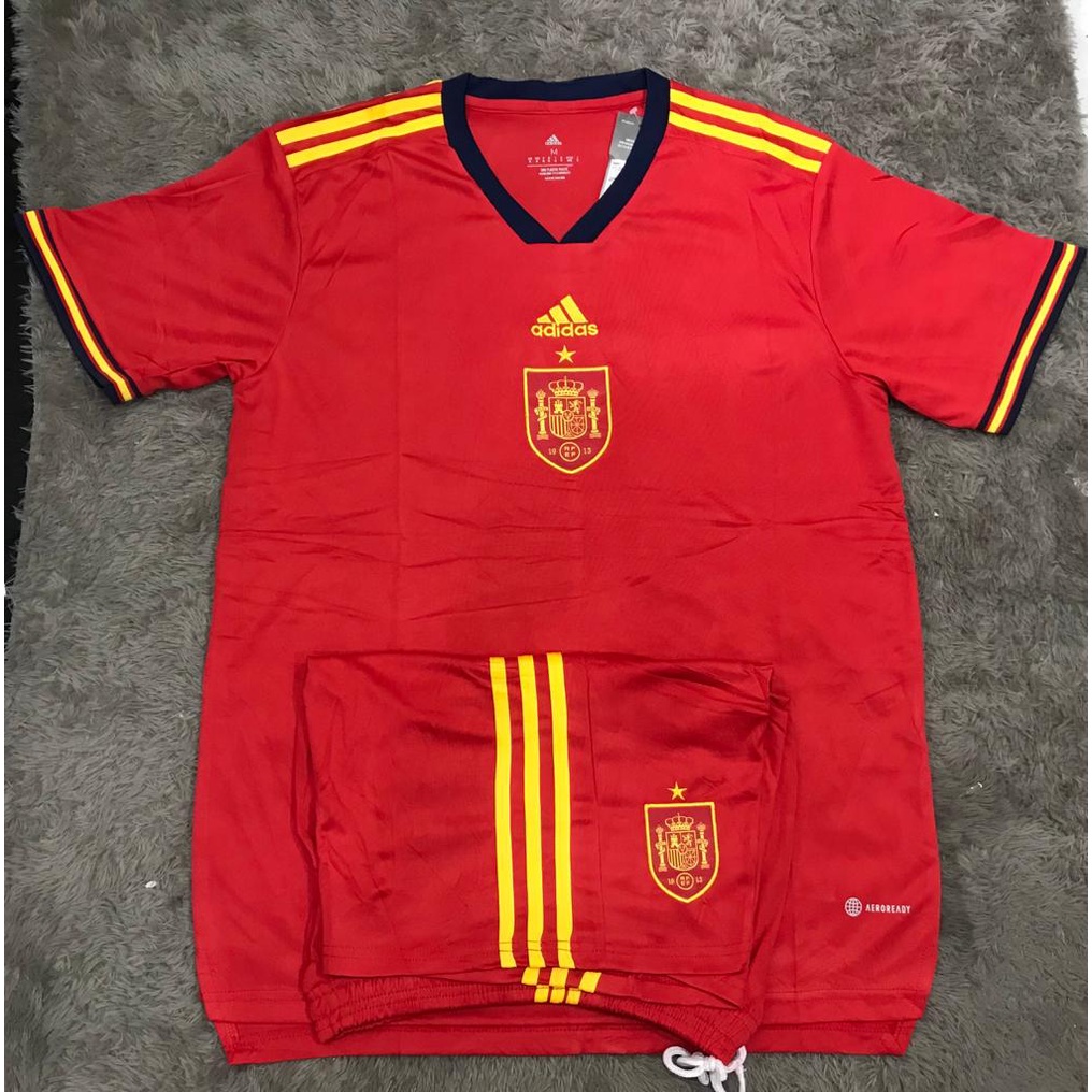 Jersey bola spanyol home 2022 - 2023 grade ori