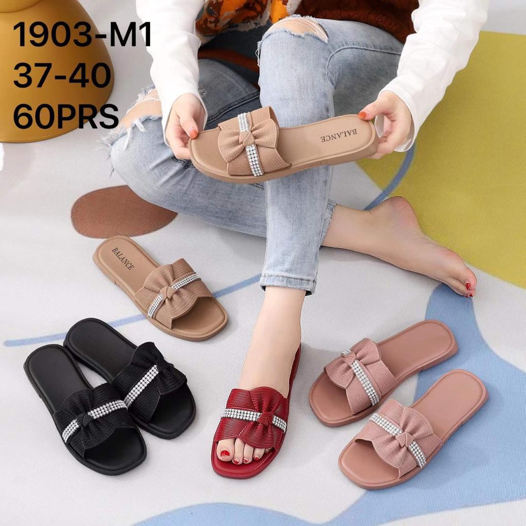 Sandal pita wanita / sandal jelly karet empuk perempuan sandal santai rumah Balance 1903M1