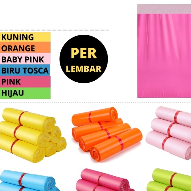 

Z181- SATUAN Polymailer Polimer Plastik Warna Packing Pack Paket Toko Online Store - Ukuran 15x23 17x30 CM