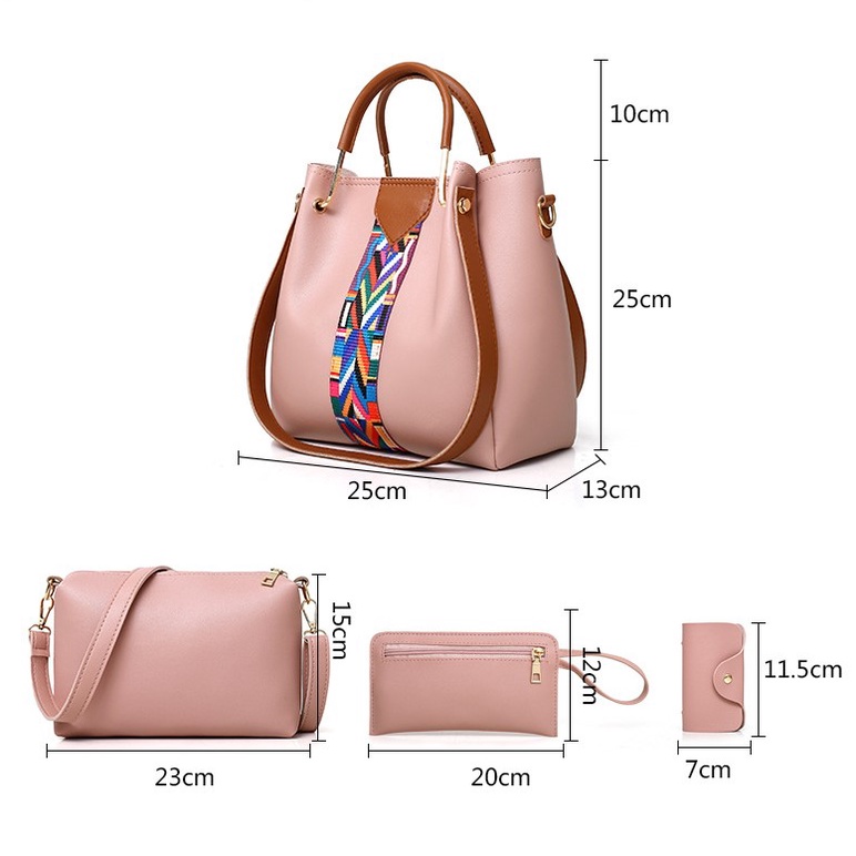 Handbag Wanita Tas Fashion Wanita Import 4in1 CR7628 BQ3155 175542 LT1691