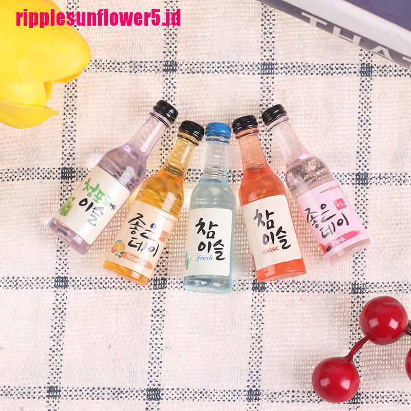 10pcs Miniatur Botol Wine / Bir Bahan Resin Skala 1: 12 Untuk Rumah Boneka