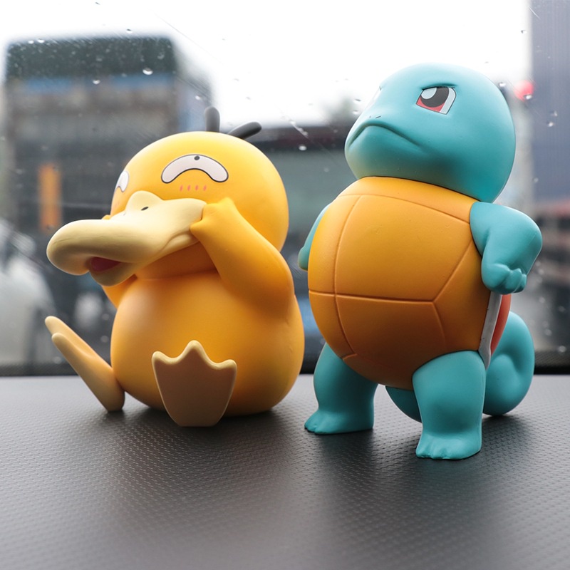 Mainan Action Figure Pokemon Psyduck Squirtle Bahan PVC Untuk Dekorasi Mobil