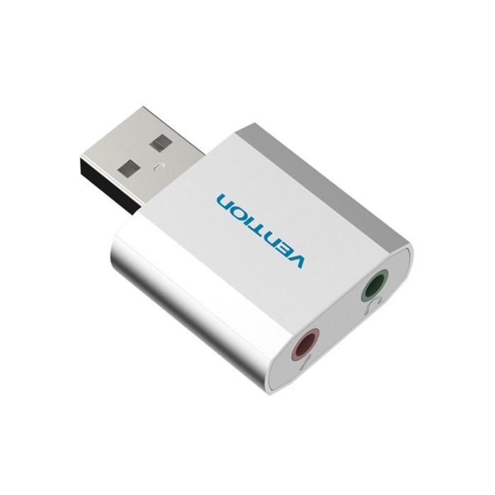 VENTION USB SOUNDCARD EXTERNAL AUDIO USB FOR PC LAPTOP AUDIO SOUNDCARD - Abu-abu