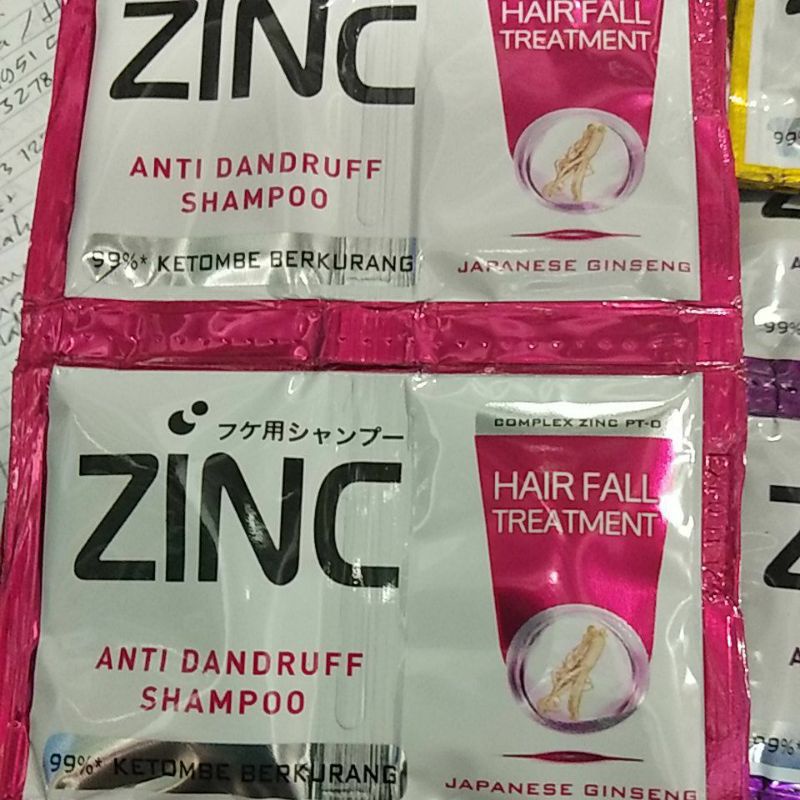 SHAMPOO ZINC ECER SACHET 4 PCS - ALL VARIAN/4PCS BUKAN 1RENCENG