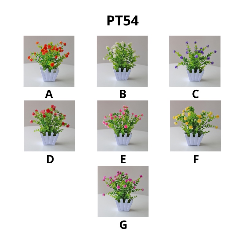 FYGALERYSURABAYA PT54 Pot Tanaman Hias Bunga Dekorasi Rumah Kamar Artificial Plants