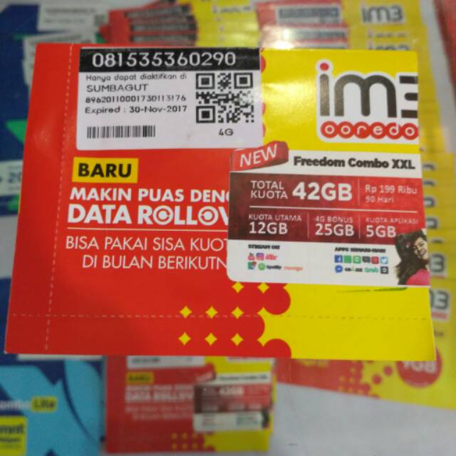 PERDANA KUOTA INTERNET INDOSAT IM3 42GB + BONUS 10GB