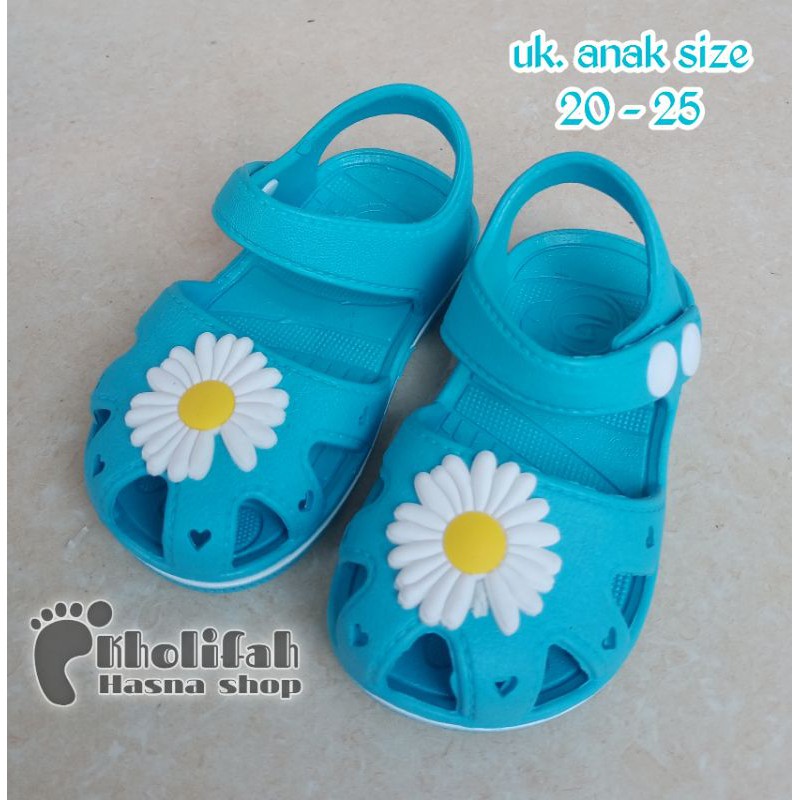 sandal anak 8bulan - 3tahun bahan karet anti licin bayi bunga matahari 20-25 cq 052e-1