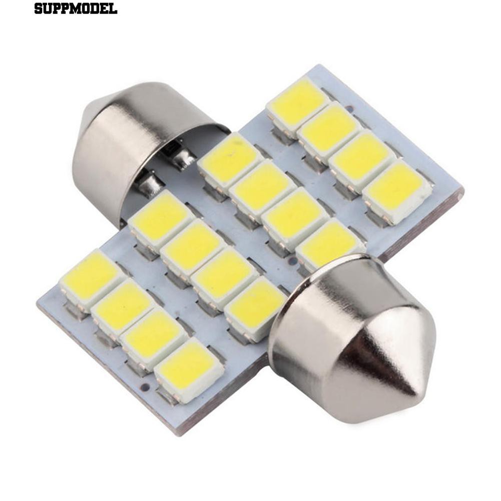 Lampu LED 16SMD DC 12V Warna Putih untuk Interior Mobil