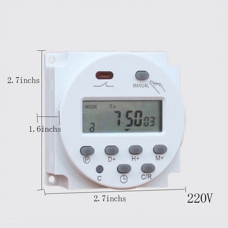 DIGITAL TIMER 16A AC PLN 220V KONTROL LISTRIK PLN 220V DC CN101A