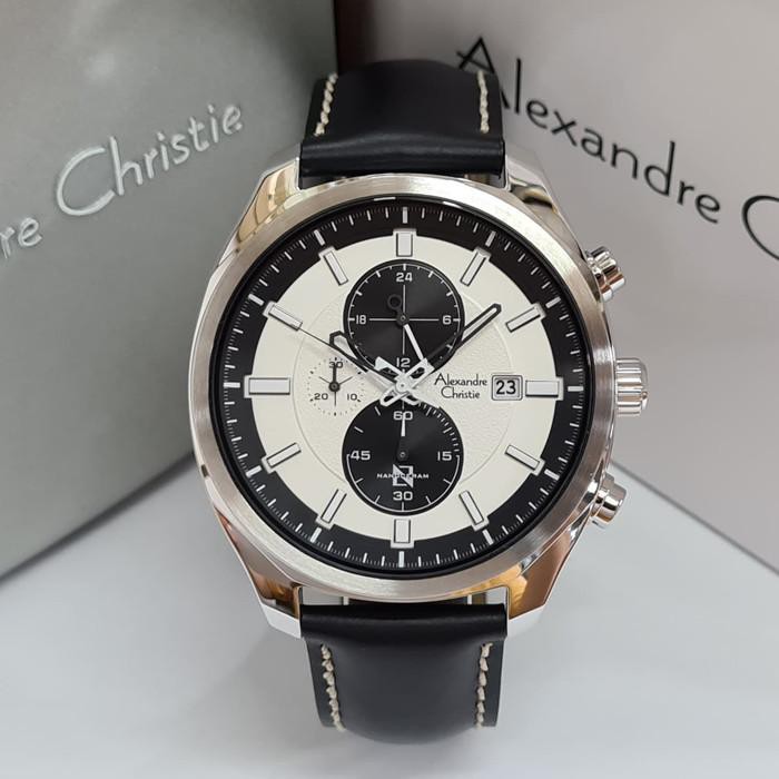 Alexandre Christie AC 6550 Silver White Jam Tangan Pria Alexandre Christie AC6550 Terlaris