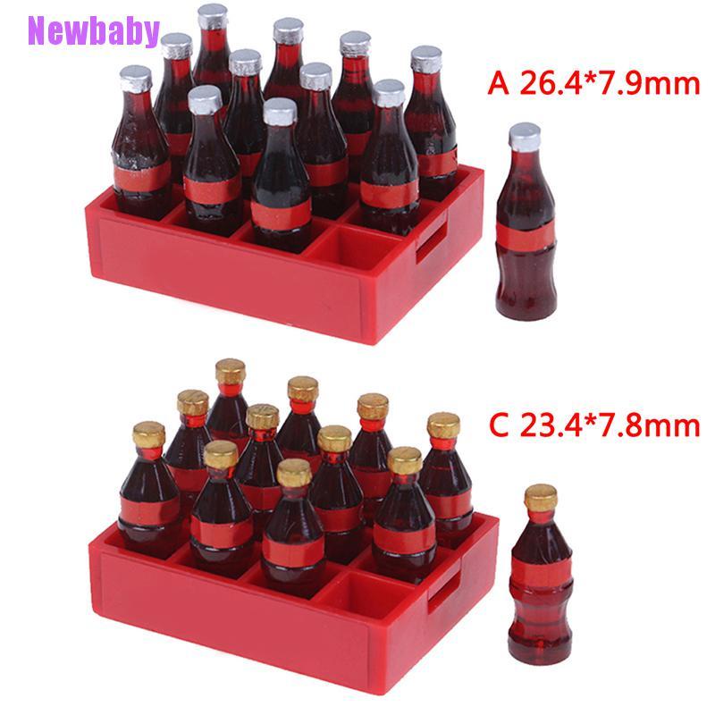 (Newbaby) Miniatur Botol cola Mini Skala 1: 12 Untuk Aksesoris Rumah Boneka