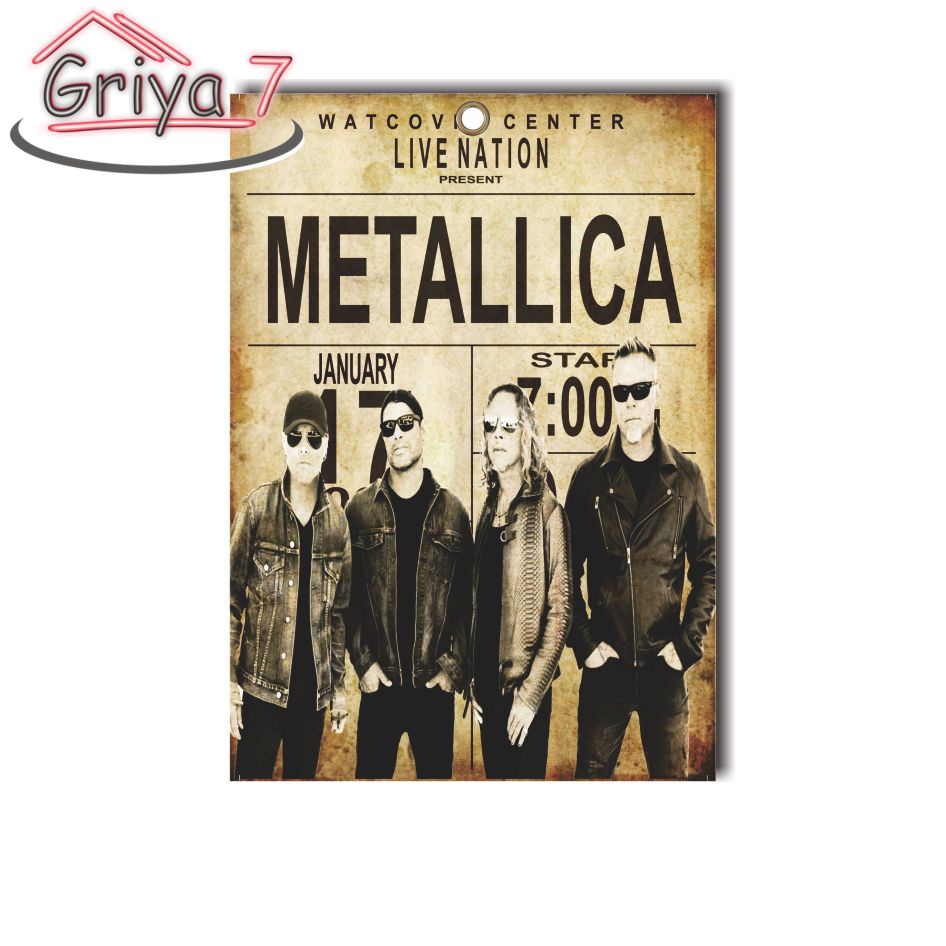 METALlICA  HIASAN DINDING POSTER BAND ROCK METAL RETRO  KLASIK  CLASSIC DEKORASI DINDING