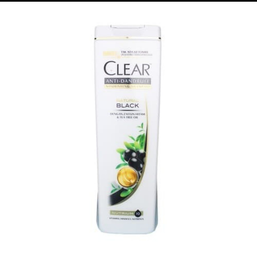 clear natural black 340ml shampoo