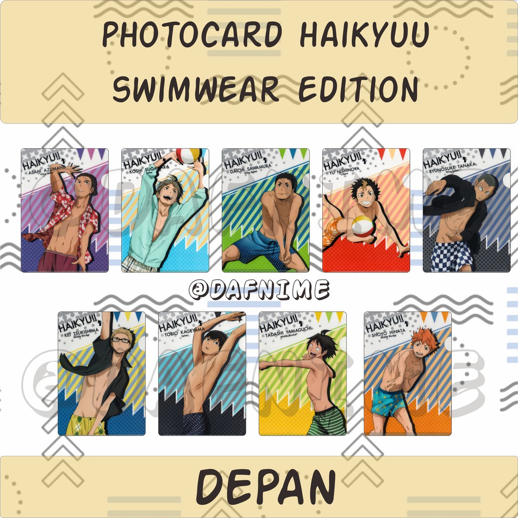 PHOTOCARD HAIKYUU SWIMWEAR EDITION