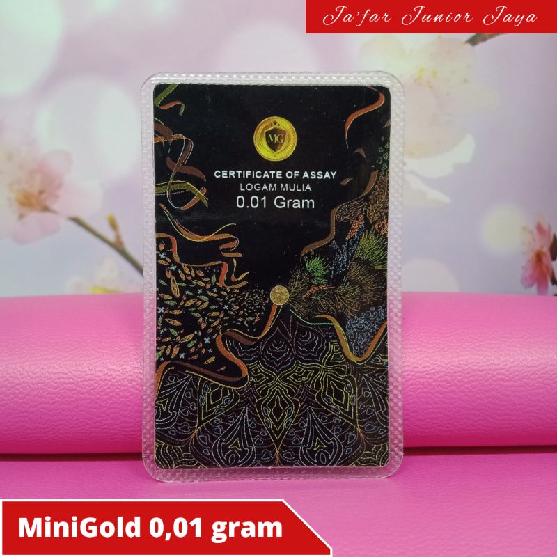 Emas MiniGold Souvenir Series THR 0,01 Gram Kado Ulang Tahun dan Pernikahan