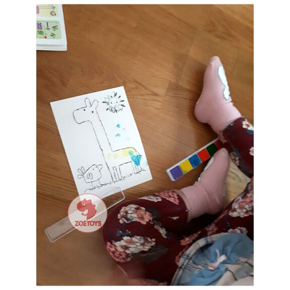Zoetoys Finger Painting - Set | 6ct Washable Cat Tangan Mewarnai Melukis dengan Jari Stamp Non Toxic