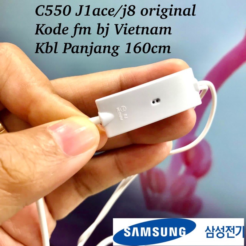 PROMO HANDSFREE SAMSUNG J1 ACE KAPSUL ORIGINAL VIETNAM C550 J7+/J8 EARPHONE UNIVERSAL SMARTPHONE JACK 3.5MM