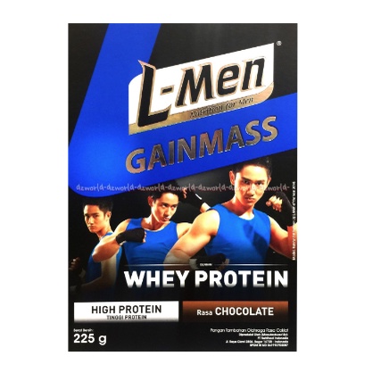 L-men Gainmass Whey Protein 225gr Susu LMen Coklat Cokelat Pria Cowok Milk Drink L Men Gain Mass